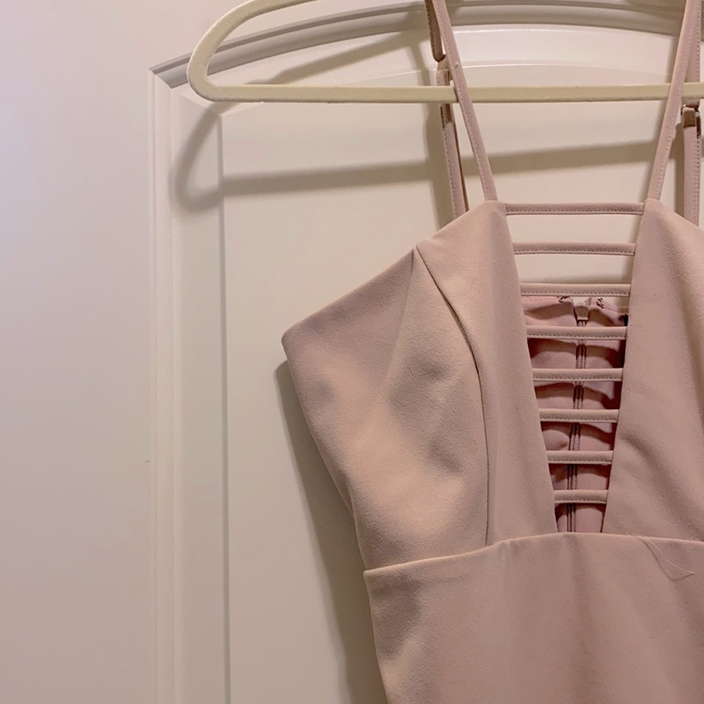 Nude bodycon dress